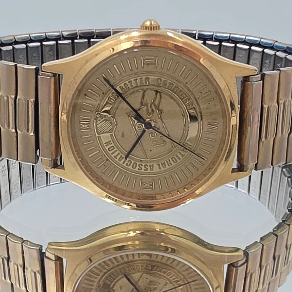 NALC Watch Mens OS Gold Good National Association of Letter Carriers USPS Union